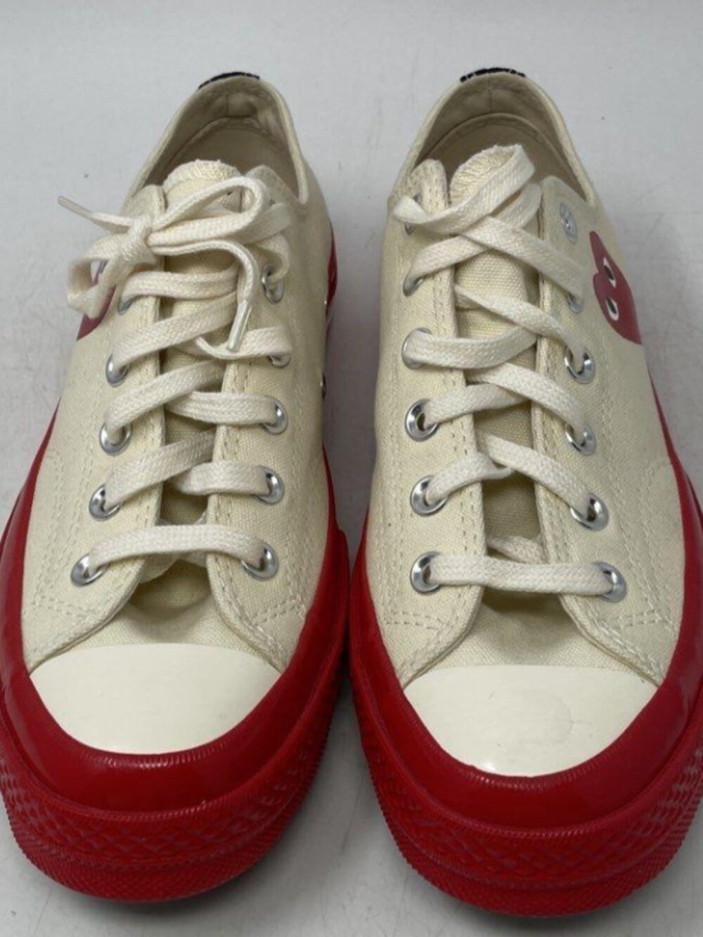 Converse Comme des Garcons Play Chuck Taylor Shoes M 7.5 W 9.5 Low Top Red Sole